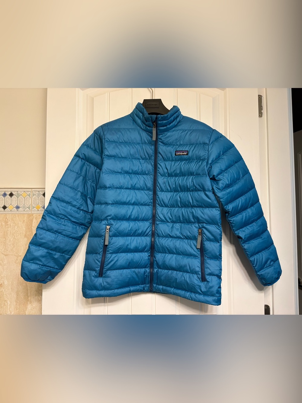 Patagonia Kids Teal Blue Quilted Puffer Jacket- size L / 12